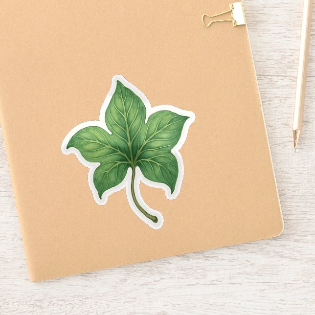 Adesivo Folha de Hera Verde Botânica (Notebook)