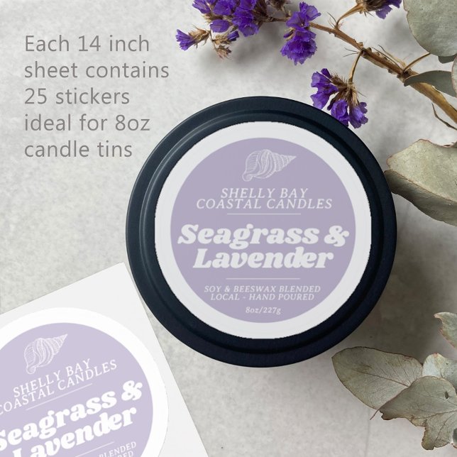 Adesivo Folha de lavanda púrpura da vela mínima 25 (Criador carregado)