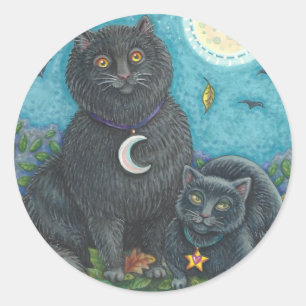 ADESIVO FOLHA DE MALHAGENS PRETAS DE GATOS