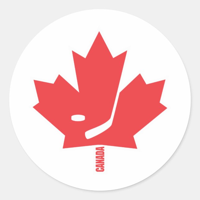 Adesivo Folha de Mapas de Hockey do Canadá (Frente)
