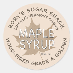 Adesivo Folha de Maple Kraft texturizada em Xarope de Mapl
