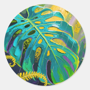 Adesivo Folha de Monstera Selva Chuva