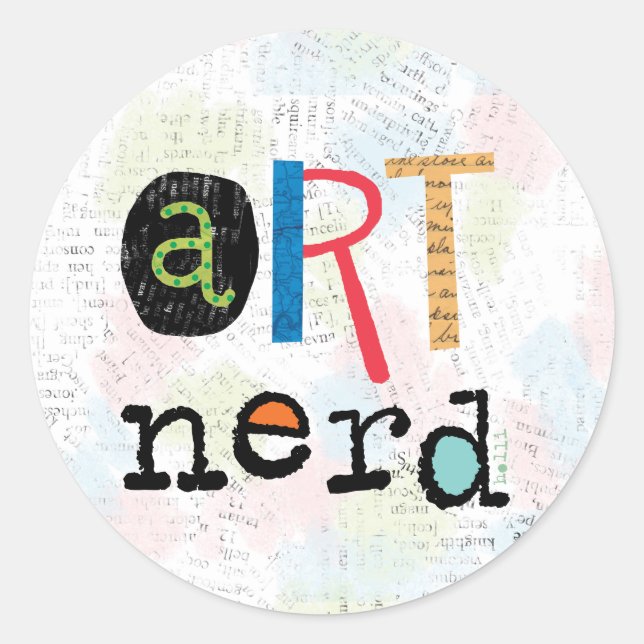 Adesivo Folha de Nerd de Arte (Frente)