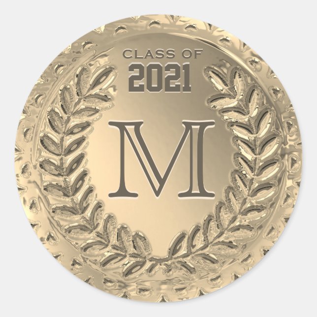 Adesivo Folha de Ouro Faux Graduação (Frente)