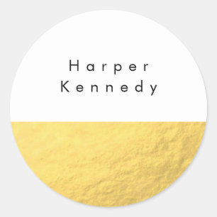 Adesivo Folha de Ouro Moderna com Faux