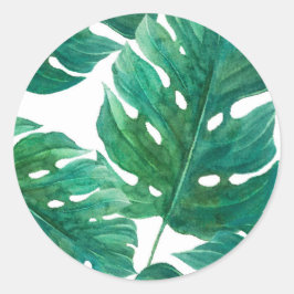 Adesivo Folha de Palma Verde Tropical Casamento de Verão H