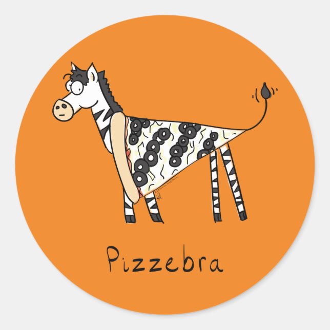 Adesivo Folha de pizza doce Cartografia Zebra Infantil (Frente)