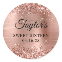 Folha de Rosa ouro de cerâmica Doce Dezesseis Aniv