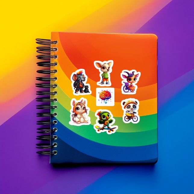 Adesivo Folha de Vinheta de Caracteres Diversos 2 (Criador carregado)