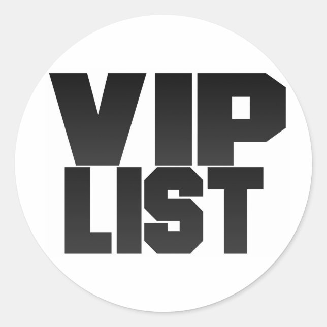 Adesivo Folha de Vip List Sticker (Frente)