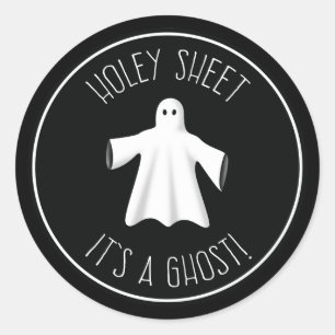 Adesivo Folha Furada É Um Fantasma - Halloween Engraçado