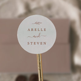 Adesivo Folha mínima | Focos De Envelopes De Casamento De 