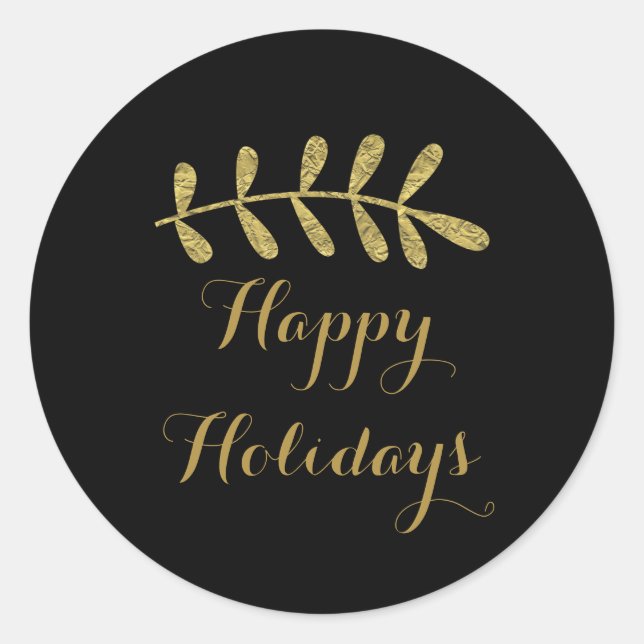 Adesivo Folha Rústica Dourada - Queda Negra Simples Elegan (Frente)