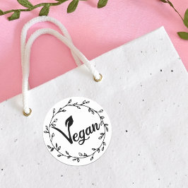 Adesivo Folha Vegana Elegante