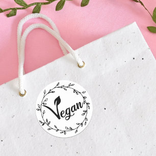 Adesivo Folha Vegana Elegante