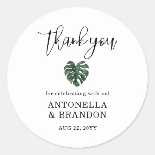 Adesivo Folha Verde de Monstera Casamento