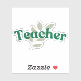 Adesivo Folha Verde do Professor