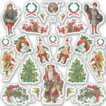 Folha Vintage Yule Sticker no Natal