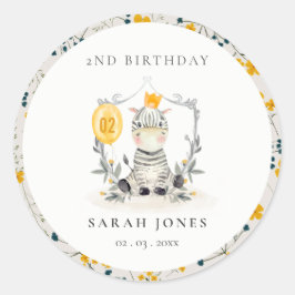 Adesivo Folhagem Amarelo-Cura de Zebra Bebê Qualquer Idade