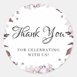 Adesivo Folhagem das Flores Roxas do outono - Obrigado