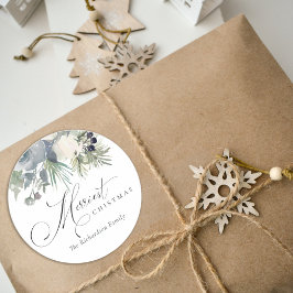 Adesivo Folhagem de Natal Mais Merrista Verde Chic White