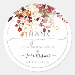 Adesivo Folhagem de Outono Rústica Aquarela Goma de Eucali