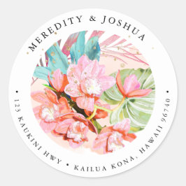 Adesivo Folhagem de Prata PixDezines Laranja Da Orquídea D