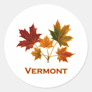 Adesivo Folhagem de Queda de Vermont - Folhas de Mapeament