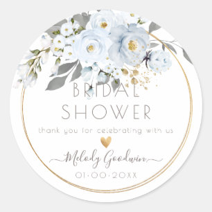 Adesivo Folhagem de Rosas Azuis Dusty PixDezines