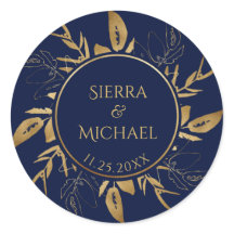 Folhagem do ouro | Casamento Azul-Marinho Dourado 