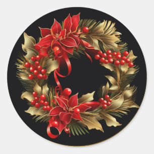 Adesivo Folhagem Festiva Dourada Holly