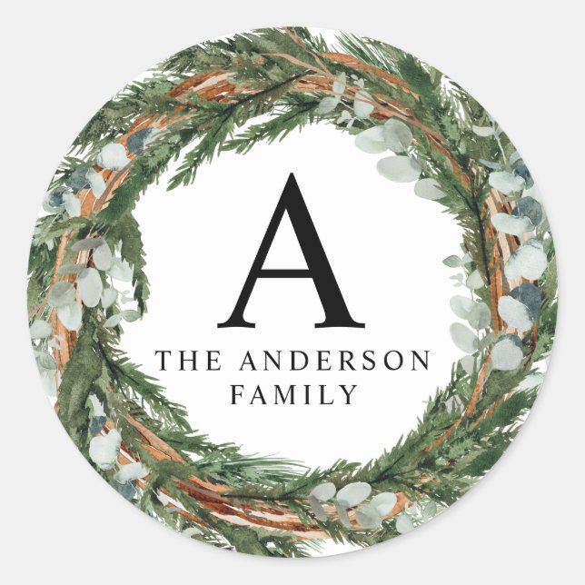 Adesivo Folhagem mínima moderna folhagem azul-de-inverno (Frente)