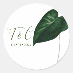 Adesivo Folhagem Minimalista Lush Green Anthurium PixDezin