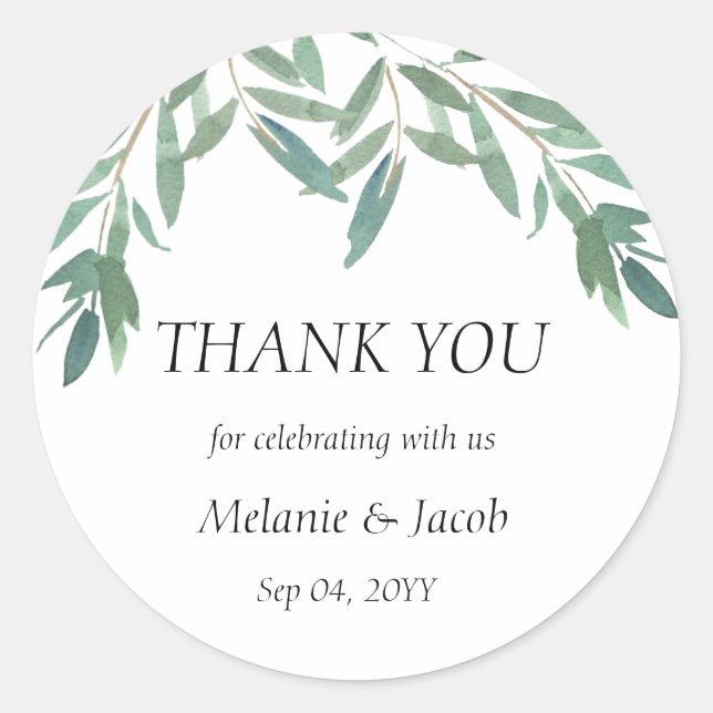 Adesivo Folhagem Verde Elegante (Frente)