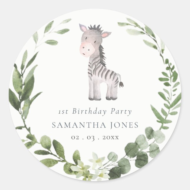 Adesivo Folhagem Verde-Zebra-Cuta Frota A Qualquer Ano Ani (Frente)