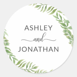 Adesivo Folhas Botânicas Foco Branco Rótulos Brancos