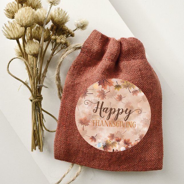 Adesivo Folhas Castanhas de Outono Dia de Ação de Graças F (Criador carregado)