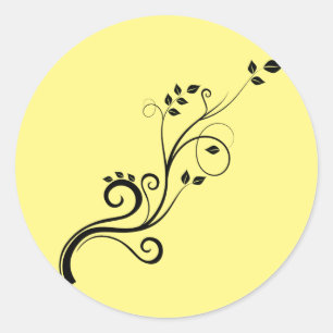 Adesivo folhas-da-natureza-do-ramo-videira