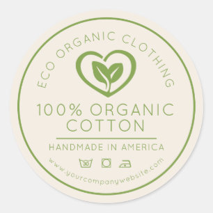 Adesivo Folhas de algodão orgânico num negócio de cor v