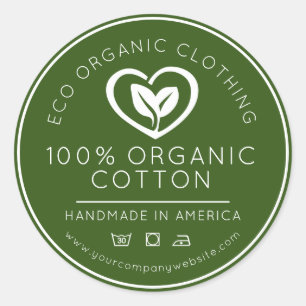 Adesivo Folhas de algodão orgânico num negócio de cor v