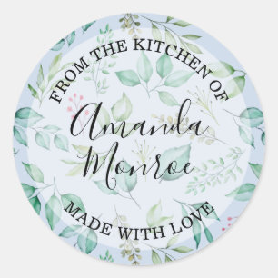 Adesivo Folhas de Aquarela DA COZINHA