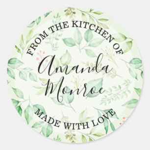 Adesivo Folhas de Aquarela DA COZINHA