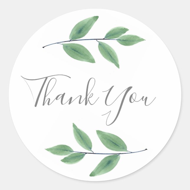 Adesivo Folhas de Aquarela Verde (Frente)