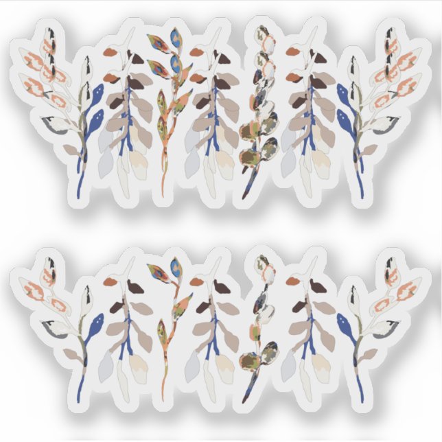 Adesivo Folhas de Berries Watercolor (Frente)