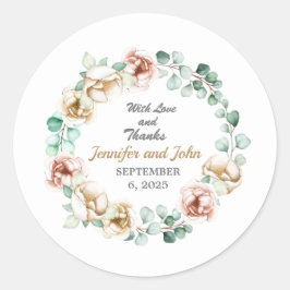 Adesivo Folhas de Eucalipto Aquarela para Casamento