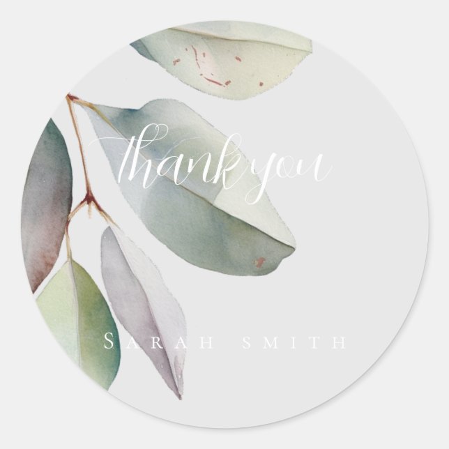 Adesivo  Folhas de eucalipto elegantes  (Frente)