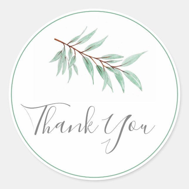 Adesivo Folhas de Eucalyptus com Aquarela (Frente)