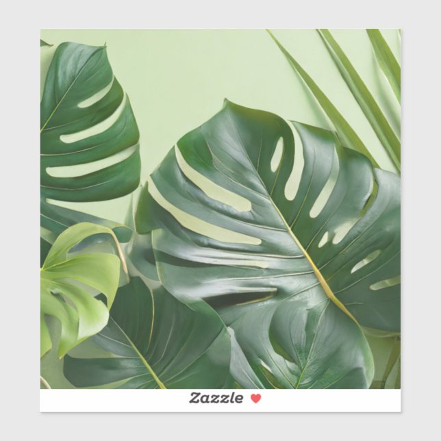 Adesivo Folhas de grandes usinas domésticas com espaço de  (Folha)