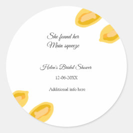 Adesivo folhas de limão desenhadas à mão adicionam chuveir