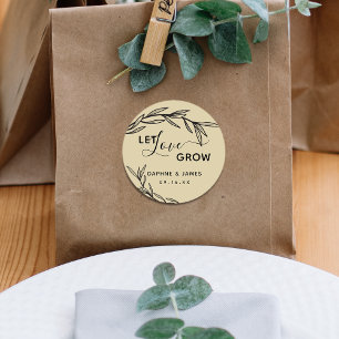 Adesivo Folhas de Louro Permitem que o Amor Cresça Casamen